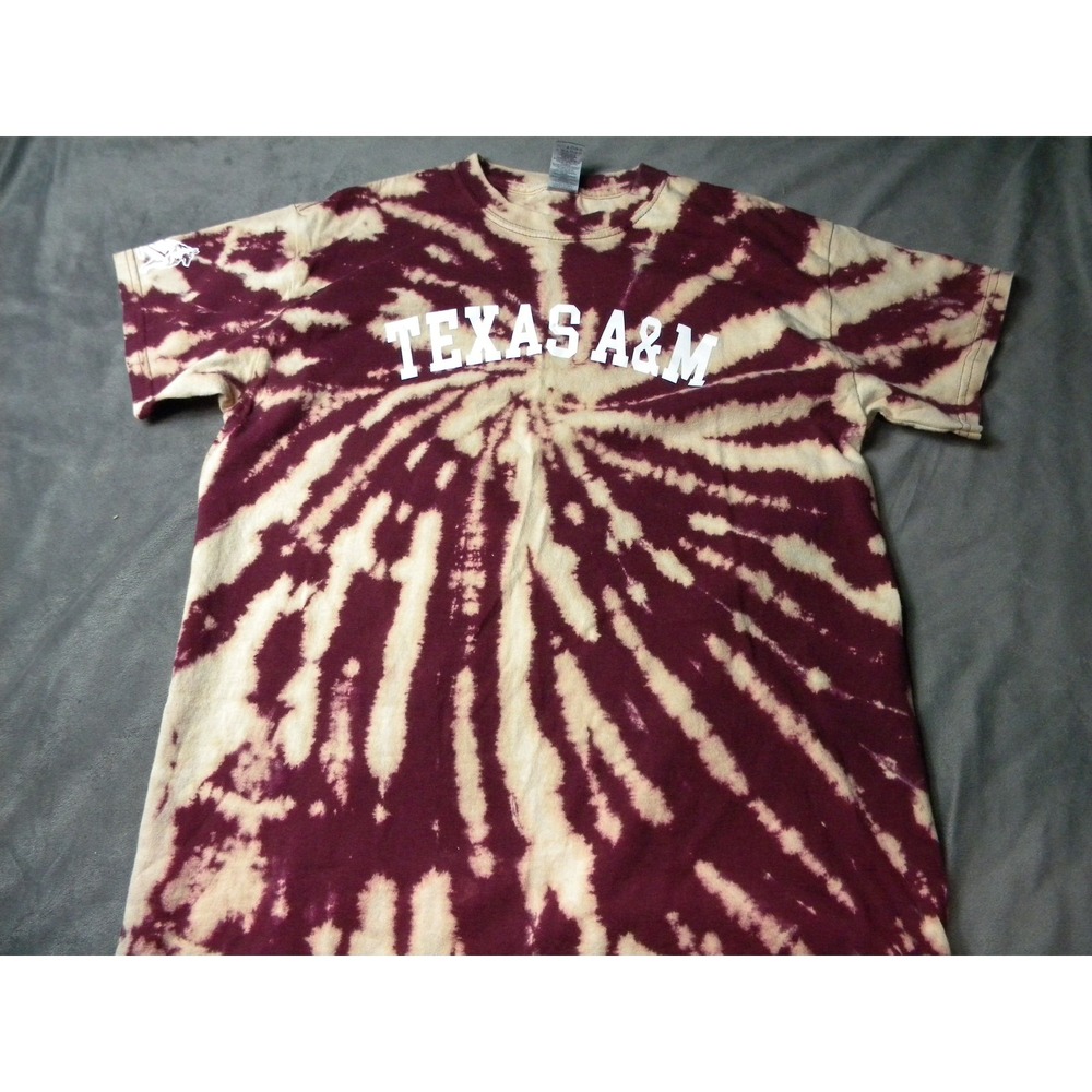 Texas A&M Aggies Shirt Mens Medium NCAA College Football Tie Dye Tee